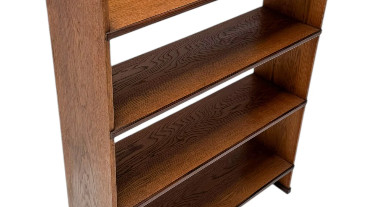 Art Deco Modernist Open Bookcase by P.E.L. Izeren for De Genneper Molen, 1920s